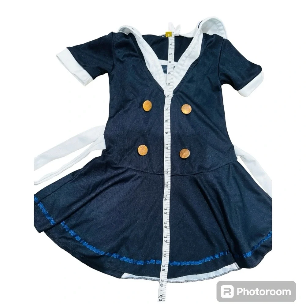 Baby Toddler Girls Nautical Sailor Flight Attendant Dress Costume size 3-4